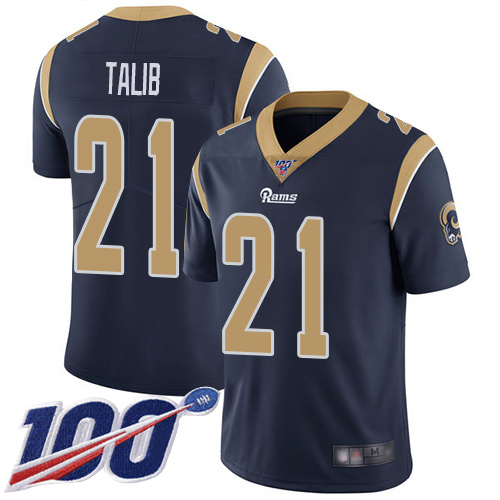 Los Angeles Rams Limited Navy Blue Men Aqib Talib Home Jersey NFL Football 21 100th Season Vapor Untouchable